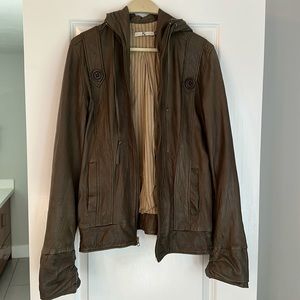 Mike & Chris miss green leather jacket